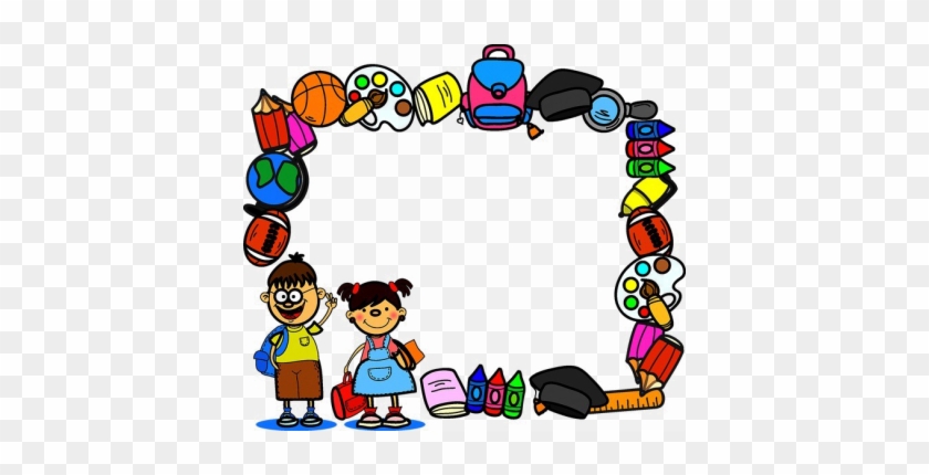 School Border Hq Image Free Png - School Supplies Border Clipart #1424439