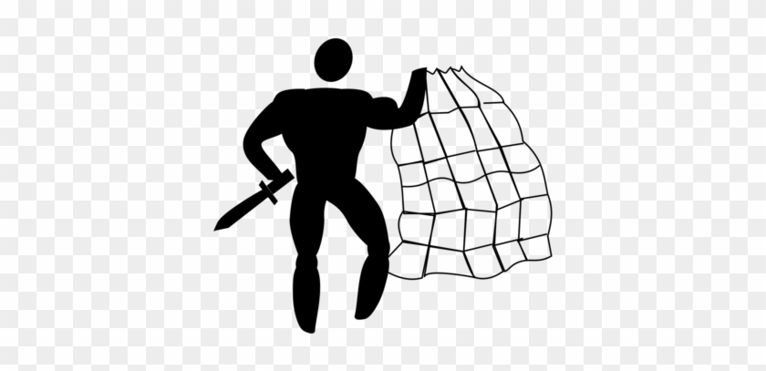 Retiarius Gladiator Drawing Computer Icons Line Art - Retiarius Gladiators Transparent Background #1424994