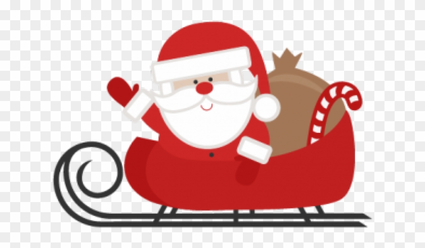 Santa Claus In Sleigh Clipart #1425879