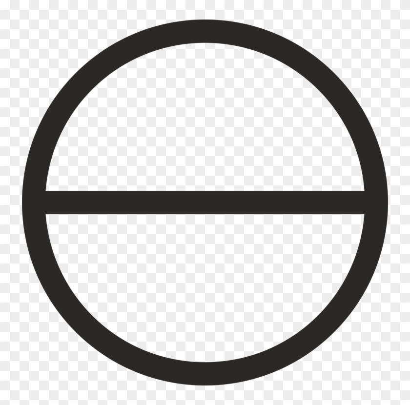 Alchemical Symbol Alchemy Zodiac Tarot - Circle With Horizontal Line Through It Meaning #1426690