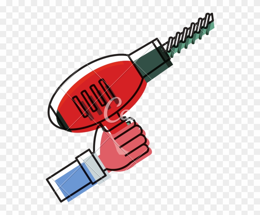 Hand With Drill Vector Illustration - Illustration #1427053