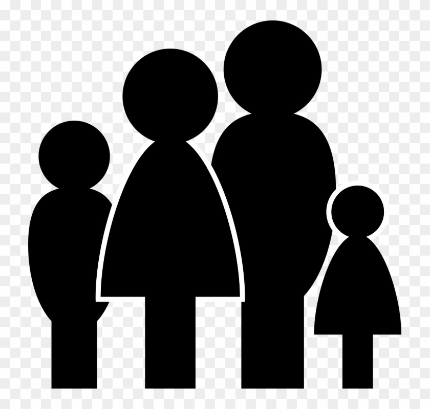 Families Clipart Outline - Family Icon Png Vector #1429245
