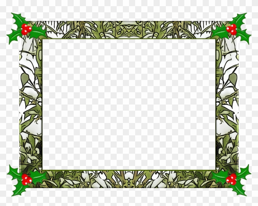Christmas Frame Christmas Holly - Transparent Png Christmas Photo Frame #1429393