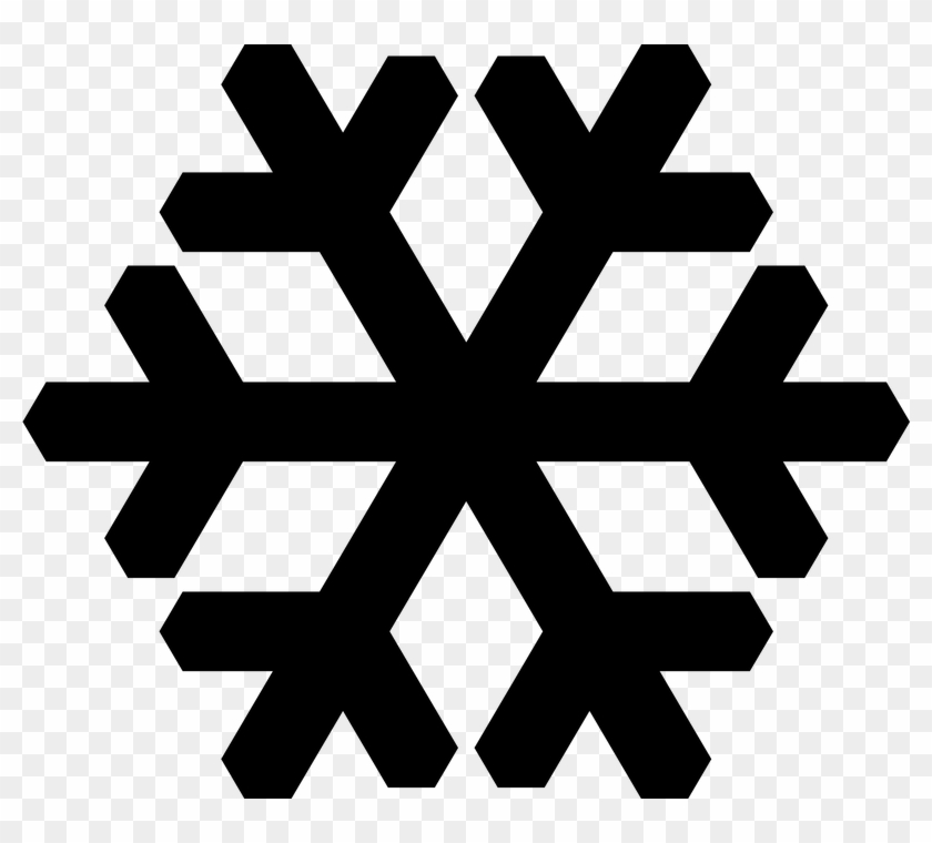 Snowflake, Snow, Cold, Winter, Frost, Ice Crystal - Snow Vector Black White #1429854