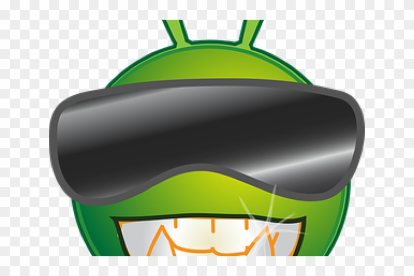 Alien Clipart Lime Green - Smiley Cool #1429951