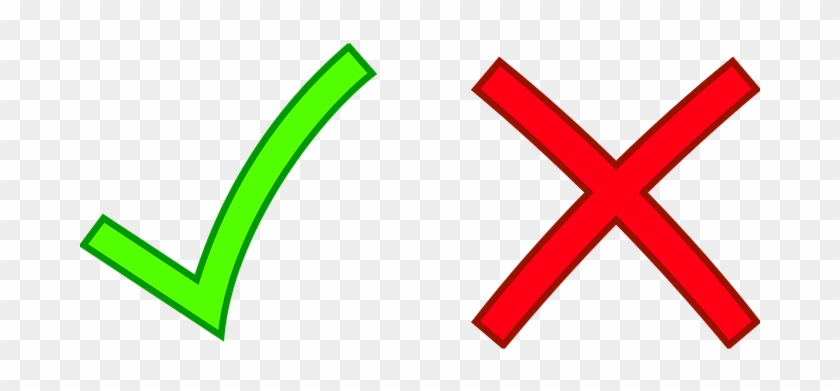 Green Tick Clipart Lime Green - Check Mark And X #1429973
