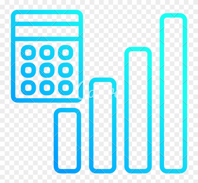 Calculator With Bar Graph Icon - Calculation #1432007