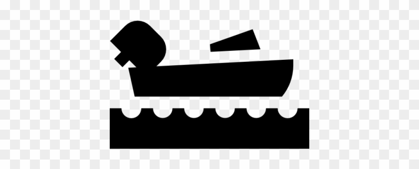 Dingy And Outboard Motor - Icon #1432069