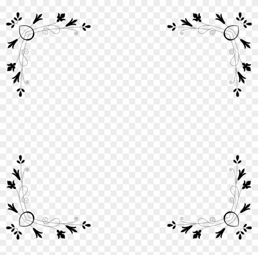 Video Black And White Visual Arts Map Floral Design - Cyber Border #1432413
