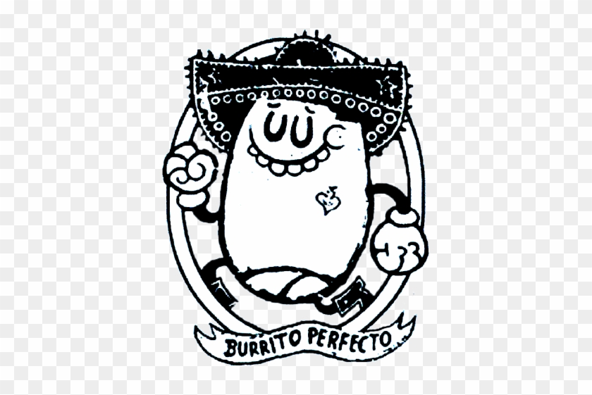 Jpg Black And White Burrito Clipart Drawing - Burrito Perfecto Poster Print By Jorge R. Gutierrez #1432594