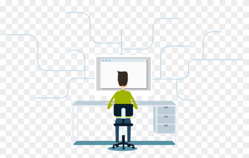Interactive Desktop Computer Exploration Ppt - Vector Graphics #1432750