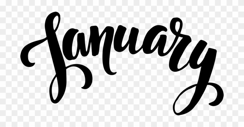 January Rubber Stamp - Calligraphy January #222776