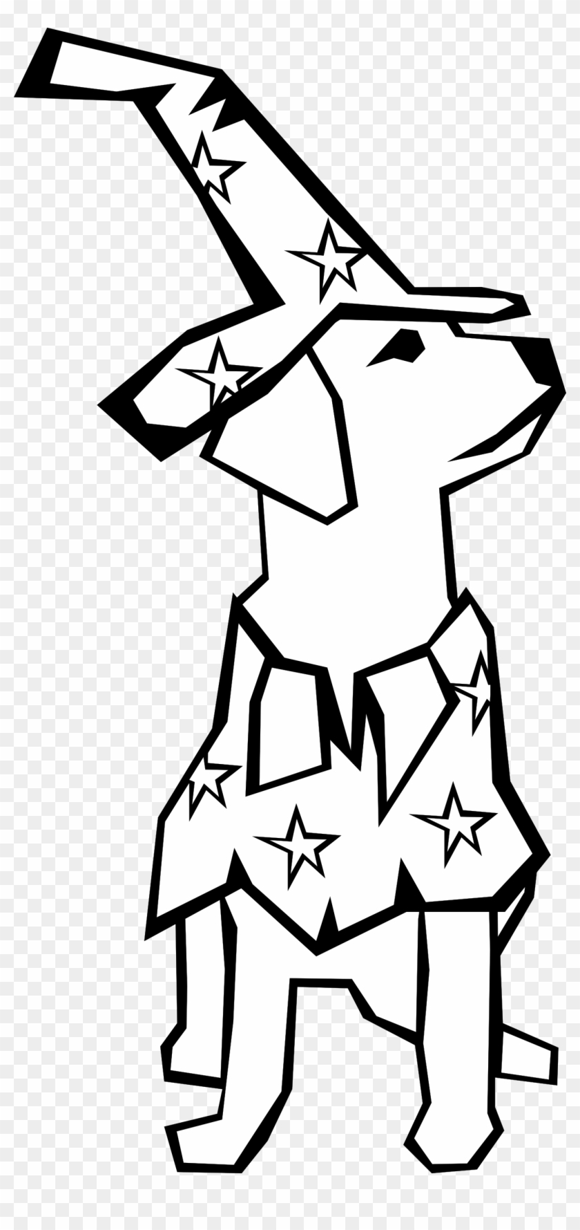 Line Drawing Of A Dog - Clipart Black And White Halloween Dog Costume #223998