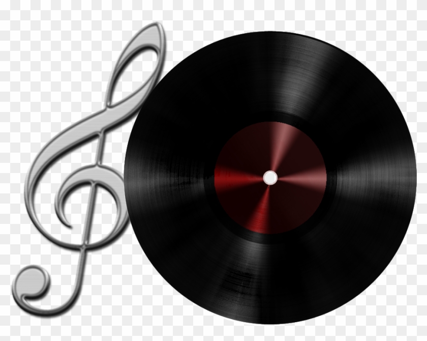 Vinyl Records Clipart Vinyl Record And Treble Clef - Phonograph Record #224714