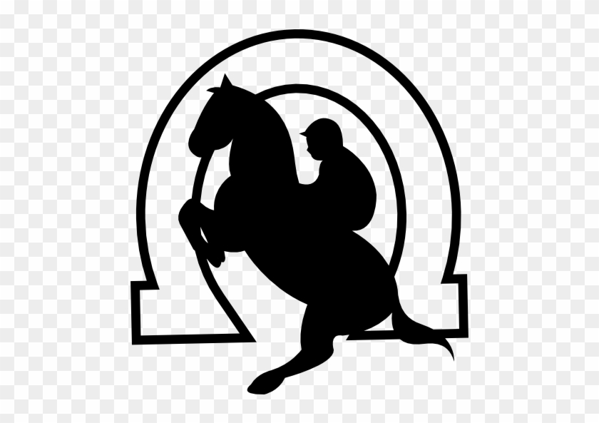 Horseshoes Silhouette - Silueta De Un Caballo Con Jinete #226271