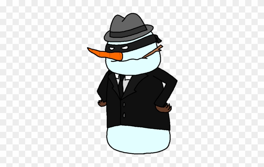 Clip Art Black And White Library Fedora Clipart Snow - Cartoon #1435126
