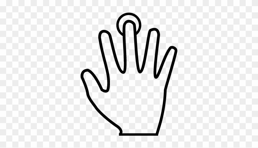Fingerprint Scanning Of Middle Finger Vector - Fingerprint Scan Outline #1435810