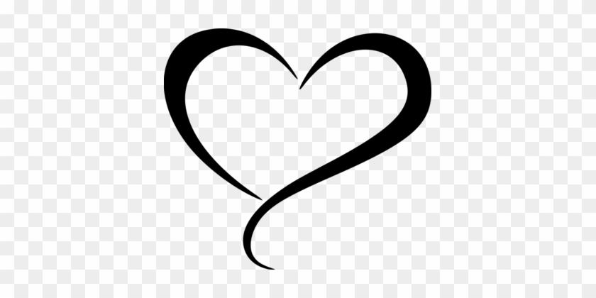 Shape Heart Computer Icons - Black And White Abstract Heart #1435842