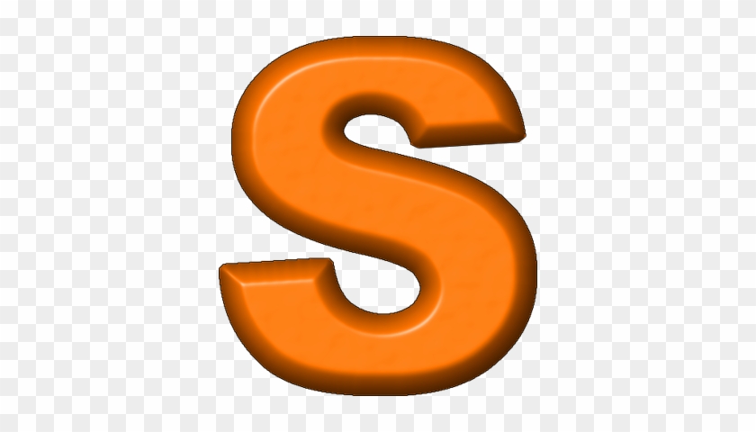 Presentation Alphabets Refrigerator Magnet - Orange Letter S Clipart #1436024