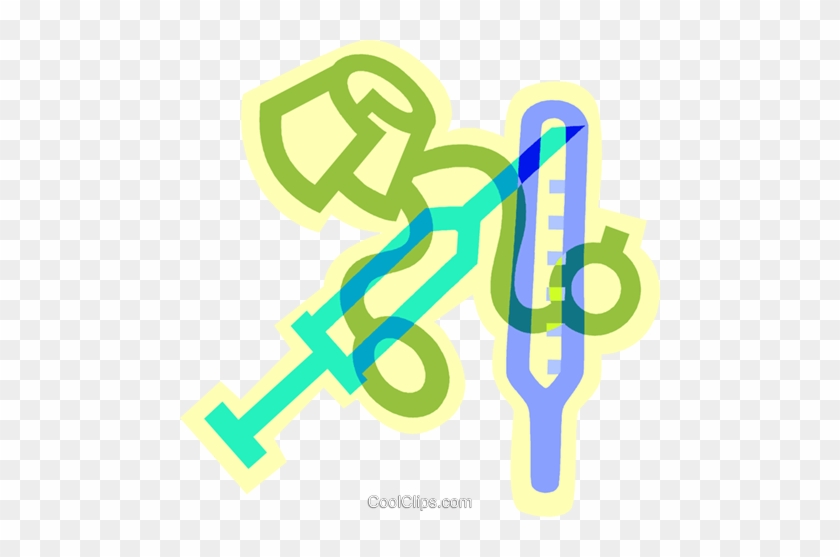 Thermometer And Blood Pressure Gauge Royalty Free Vector - Graphic Design #1436522