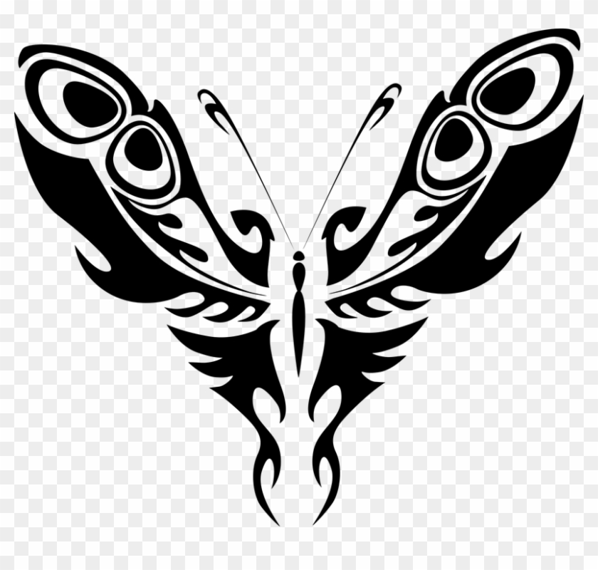 Drawing Computer Icons Color Silhouette Abstract Art - Feather Butterfly Lineart #1436717