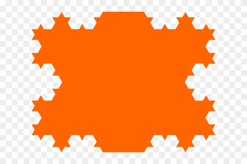 Snowflake Clipart Orange - Koch Snowflake #1436901