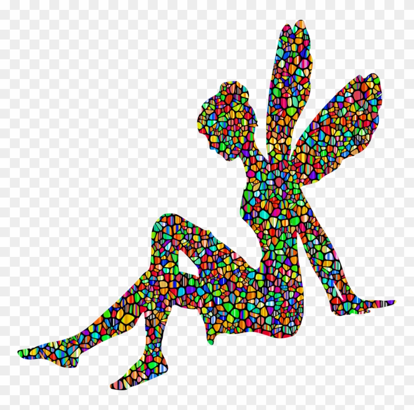 Fairy Tinker Bell Sticker Black And White Silhouette - Transparent Background Fairy Silhouette Png #1436903