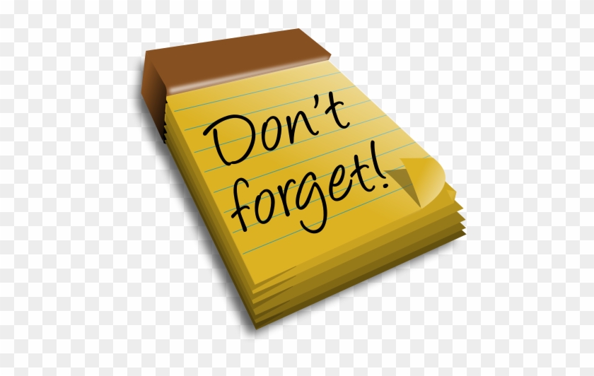 Image Library Stock Note Pad Dont Office Notes Memos - Don T Forget Clipart Transparent #1437024