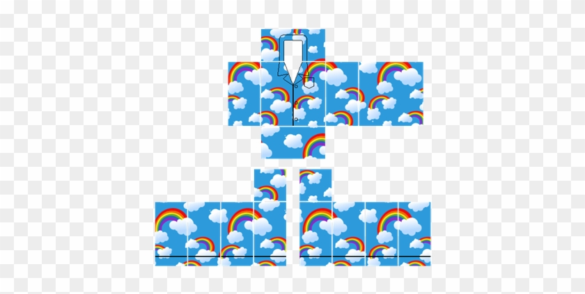 Clip Art Rainbow Pajamas W Bunny Roblox - Roblox Rainbow Pajamas #1437971