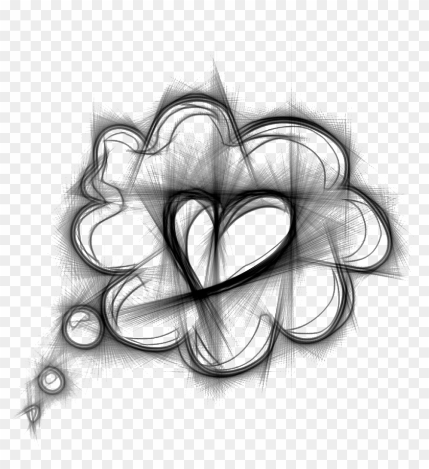 Love Thought Thinking Transprent - Amor Dibujos A Lapiz #1438479