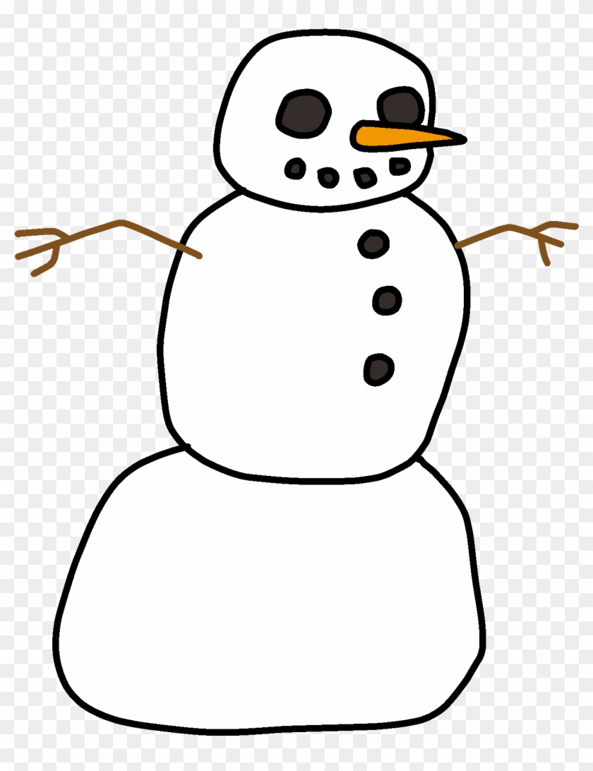 Snowman Clipart Plain - Snowman #1438695