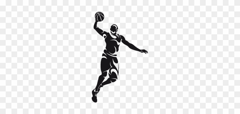 Banner Royalty Free Stock Girl Player Clip Art Royalty - Style And Apply Abstract Basketball Player Wall Decal, #1439500