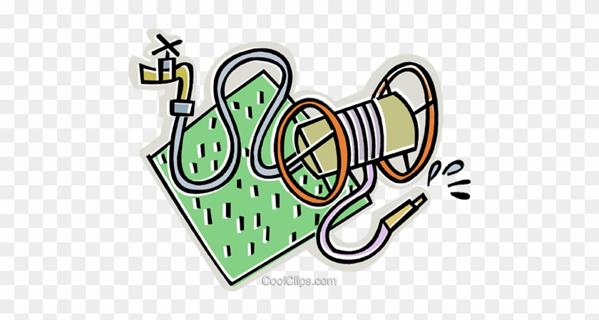 Garden Hose Royalty Free Vector Clip Art Illustration - Garden Hose Royalty Free Vector Clip Art Illustration #1439588