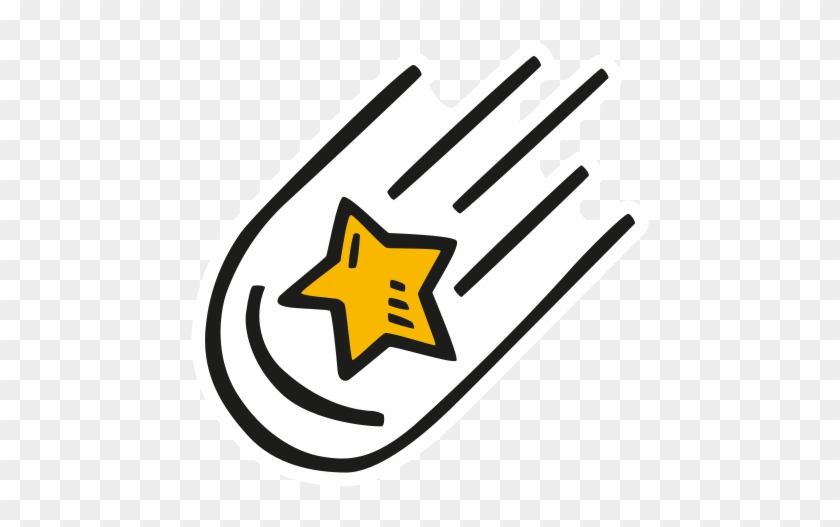 Drawn Falling Stars Space Close - Bintang Jatuh Icon Png #1440196