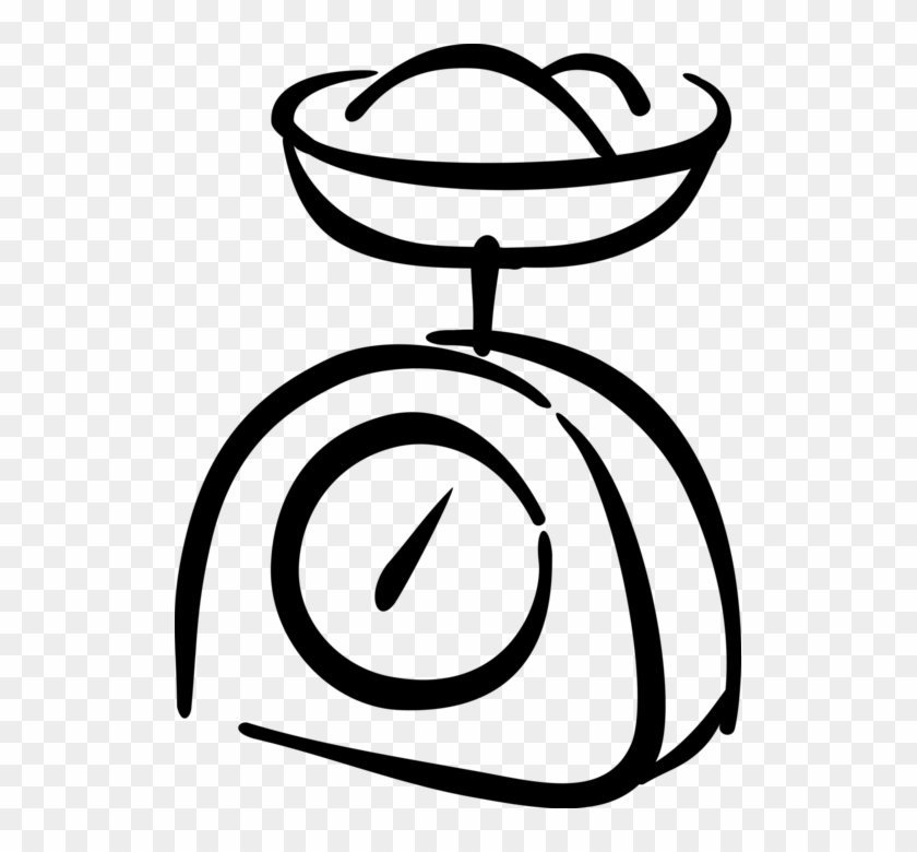 Banner Black And White Kitchen Scale Vector Image Illustration - Banner Black And White Kitchen Scale Vector Image Illustration #1440242