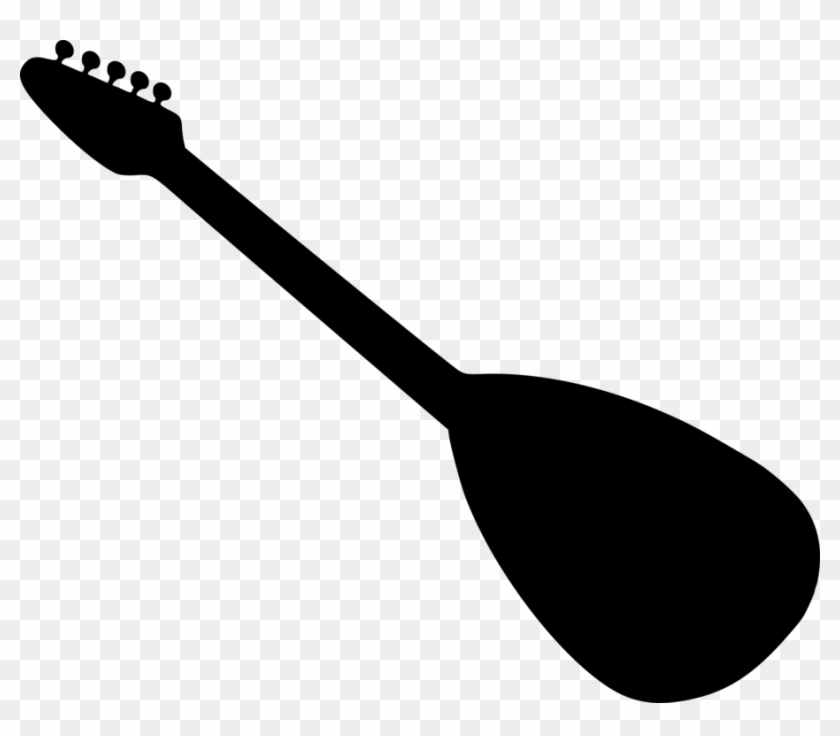 Electric Guitar Silhouette Acoustic Guitar Drawing - Guitar Drawing #1441130