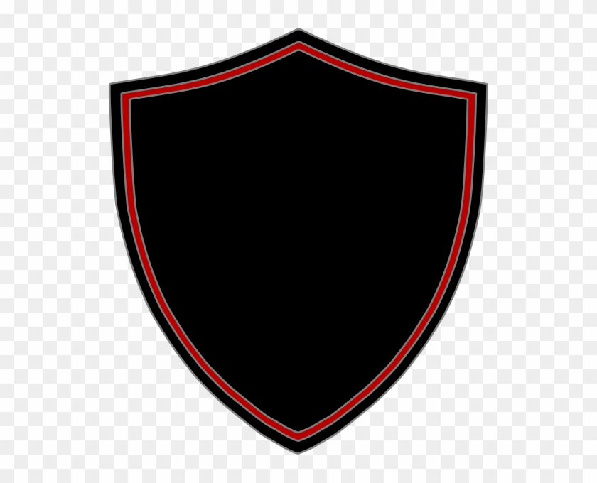 Shield Black/red Clip Art At Clker - Emblem #1441348