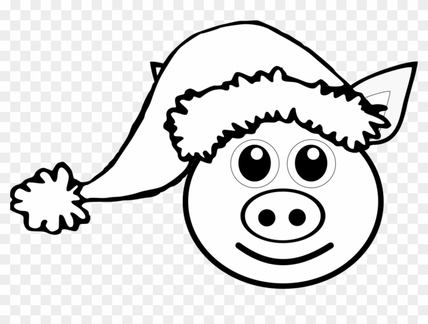 Large Size Of How To Draw A Pig Face Cute Drawing Realistic - Pig Christmas Coloring Pages #1442024