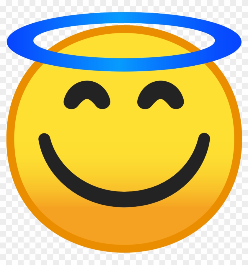 Smiling Face With Halo Icon - Smiley Face With Halo #1442311