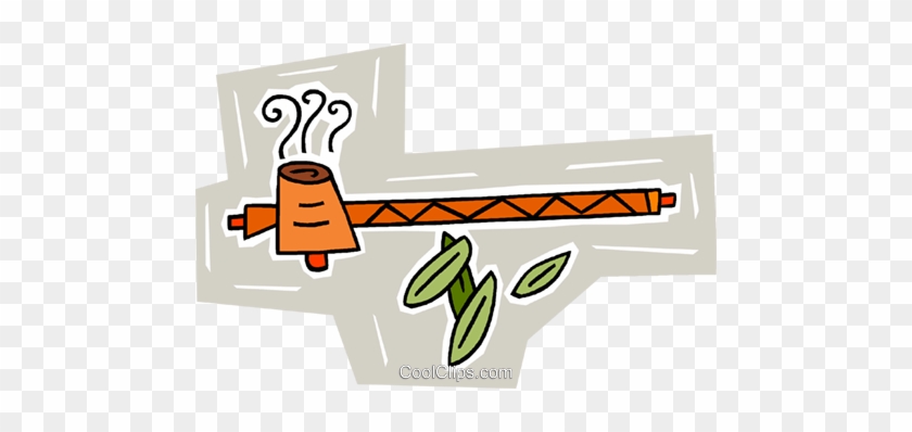 Peace Pipe Royalty Free Vector Clip Art Illustration - Indianer Friedenspfeife Clipart #1443046