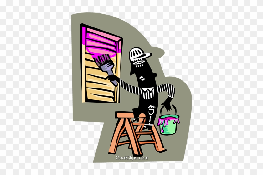 Man Painting Vent Royalty Free Vector Clip Art Illustration - Clip Art #1443090