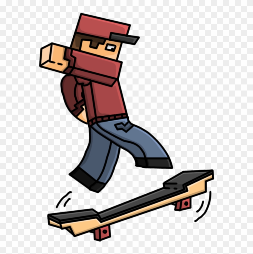 Vector Royalty Free - Minecraft Skateboarding #1443490