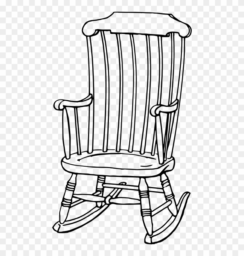 Clipart Rocking Chair Moving Furniture Clip Art Floor - Rocking Chair Clipart Black And White #1443922