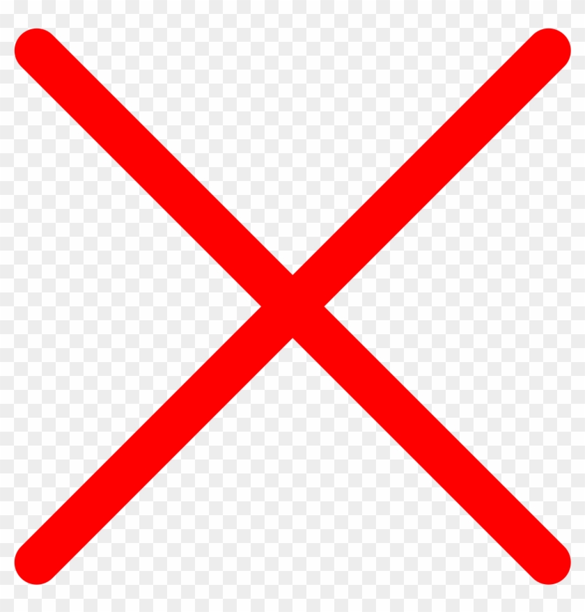 Red Cross Clipart Clear Background - Red X #1443927