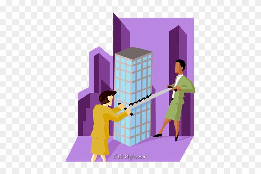 Business Downsizing Royalty Free Vector Clip Art Illustration - Divestment #1444074