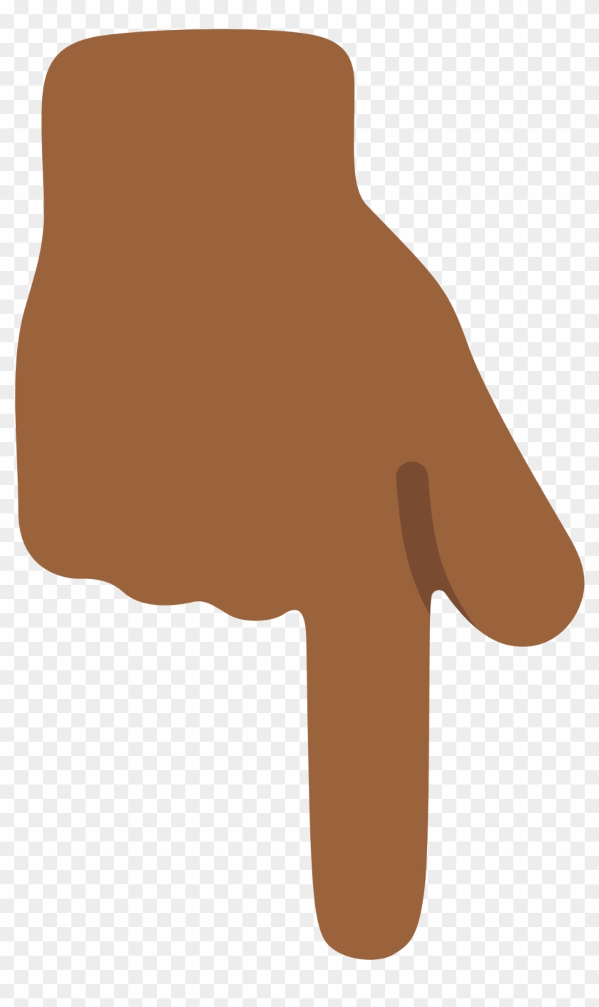 Finger Pointing Down Emoji Png Svg Stock - Brown Finger Pointing Down Emoji #1444130