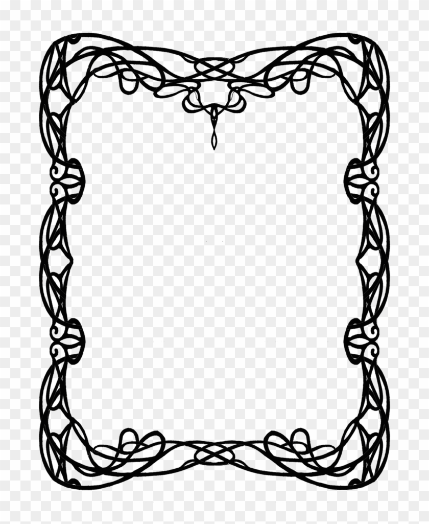 Image Royalty Free Download La Influencia Del En El - Art Nouveau Patterns Border #1444212