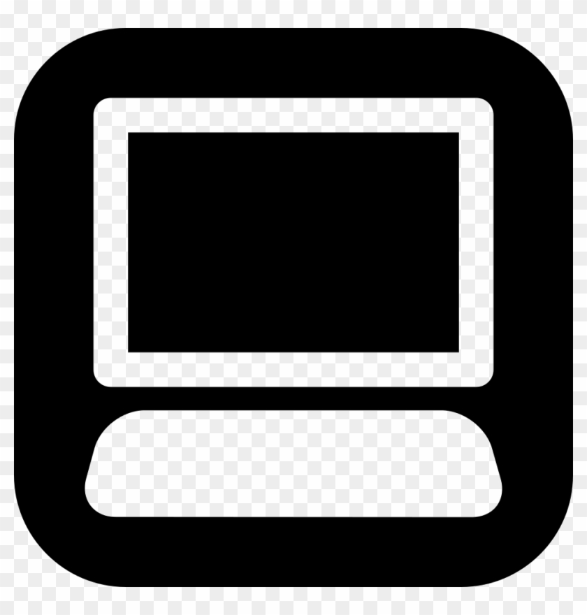 Desktop Computer On Black Square Background Comments - Computer Icon Black Background #1445982