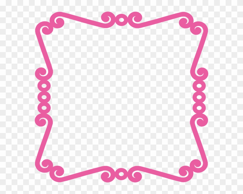 Frame Pink Clip Art At Clker Com - Border Design Heart #1446299