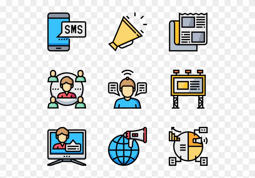 Icons Free Advertising - Cartoon #1446562